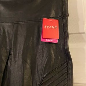 SPANX MOTO LEGGINGS-LEATHER